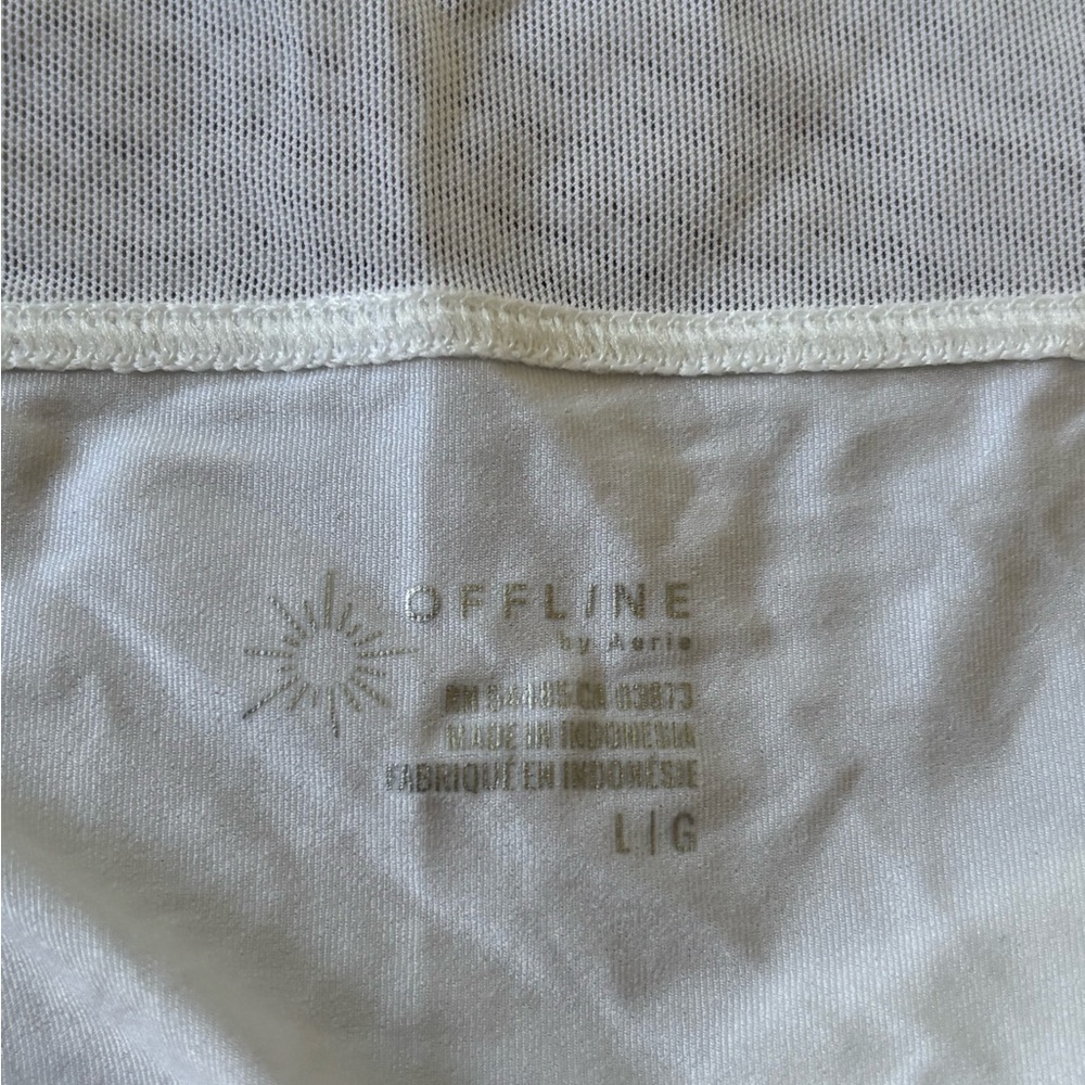Offline by aerie Sweat Sesh White Scoop Neck Athletic Tank - Picture 5 of 6